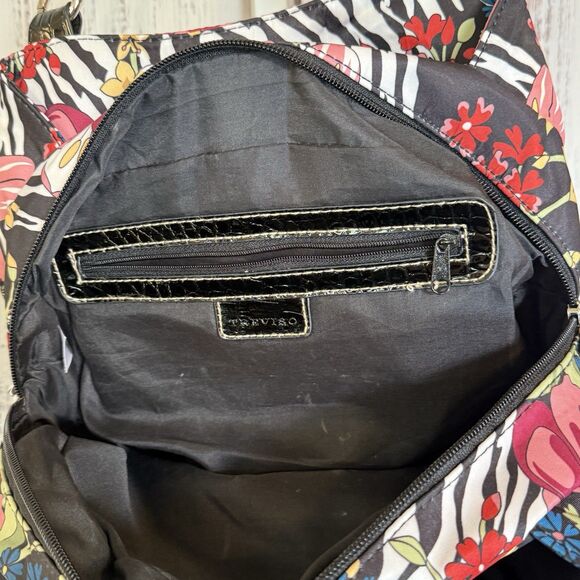 Treviso Women’s Handbag Purse Floral Shoulder Double Strap - Picture 5 of 8